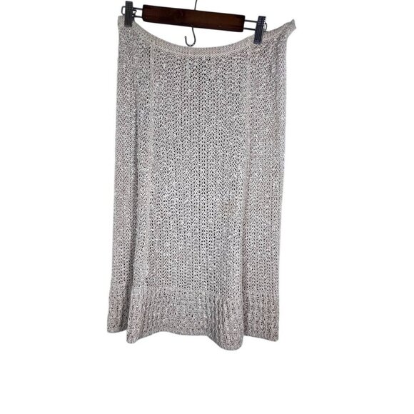 Vintage Pallas Linen Hand Loomed Skirt M Cream Coastal Neutral Boho Retro Indie - Picture 6 of 8